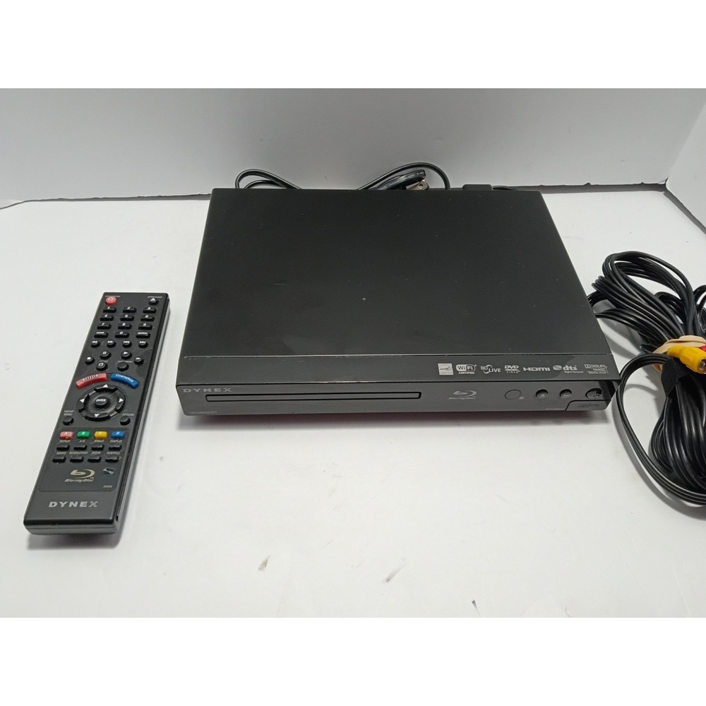 Dynex DX-WBRDVD1 Blu-ray/DVD Player BD-Live HDMI Ethernet Black w/ remote
